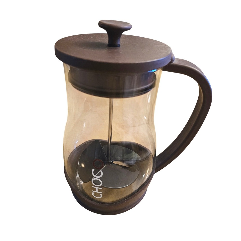 Bodum CHOCO Manual Chocolate Frother Mixer Clear Glass Brown 1L 34oz‎ Hot Cocoa